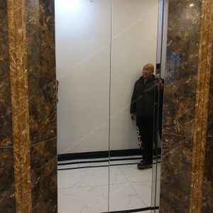 Cửa thang máy inox gương trắng